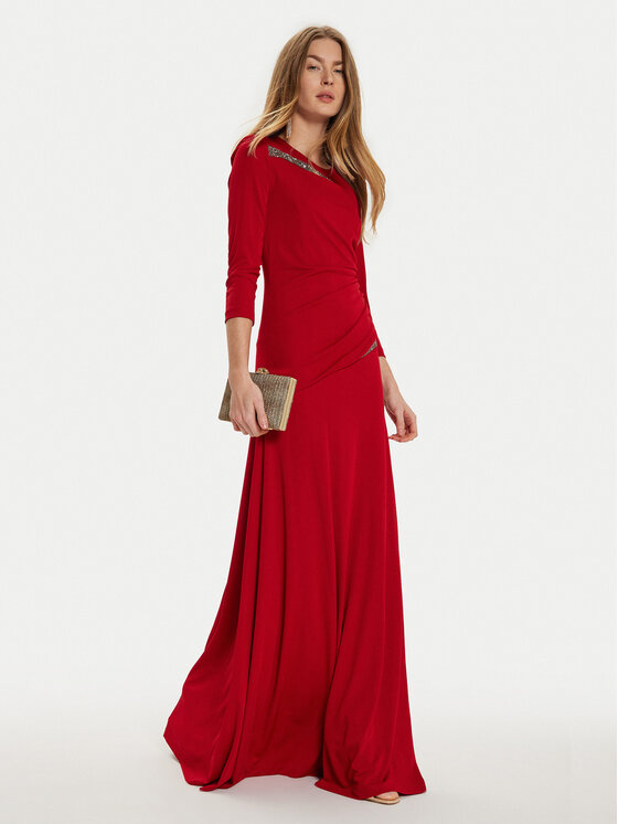 Rinascimento Rinascimento Abendkleid CFC0121168003 Rot Slim Fit