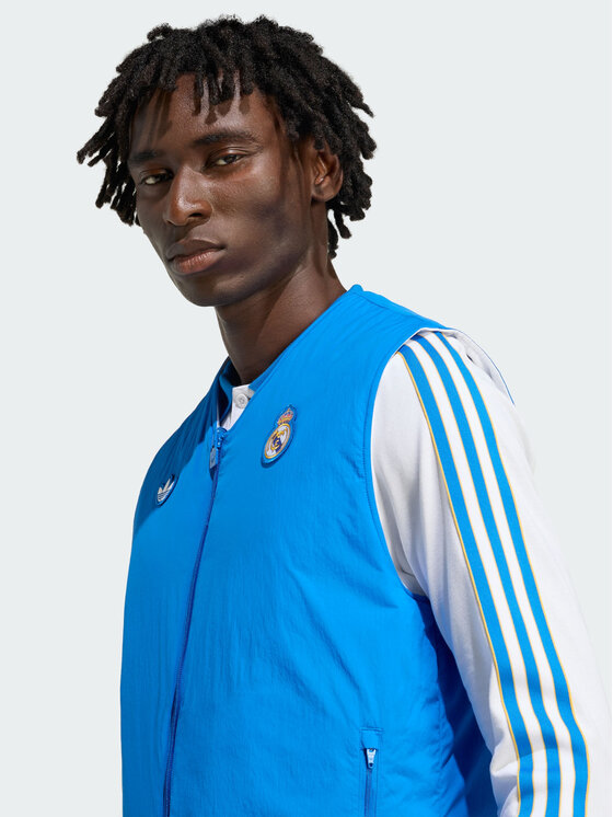adidas adidas Kamizelka Originals Real Madrid Błękitny Regular Fit