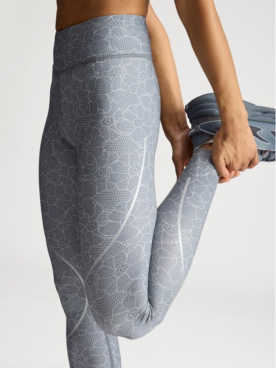 adidas by Stella McCartney adidas by Stella McCartney Legginsy Running Szary Fitted Fit