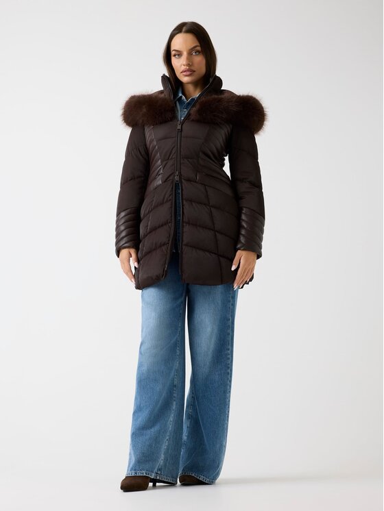 Guess Guess Zimski kaput W4BL61 WGLZ0 Smeđa Slim Fit