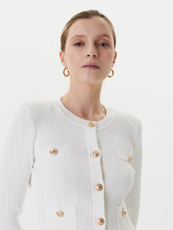 Guess Guess Ζακέτα W5YR09 Z0130 Λευκό Regular Fit