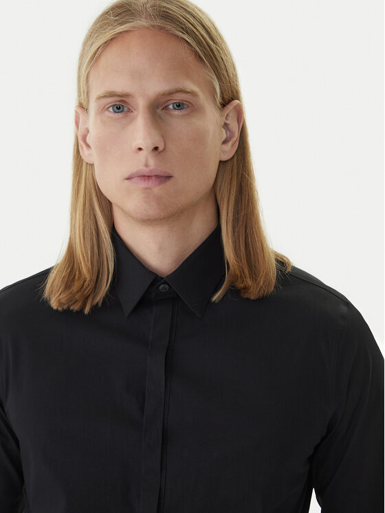 Calvin Klein Calvin Klein Košeľa LV019EU060 Čierna Extra Slim Fit