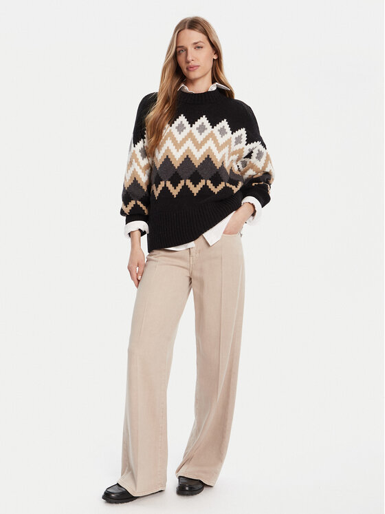 Barbour Barbour Πουλόβερ Cecelia LKN1676MI11 Μαύρο Relaxed Fit