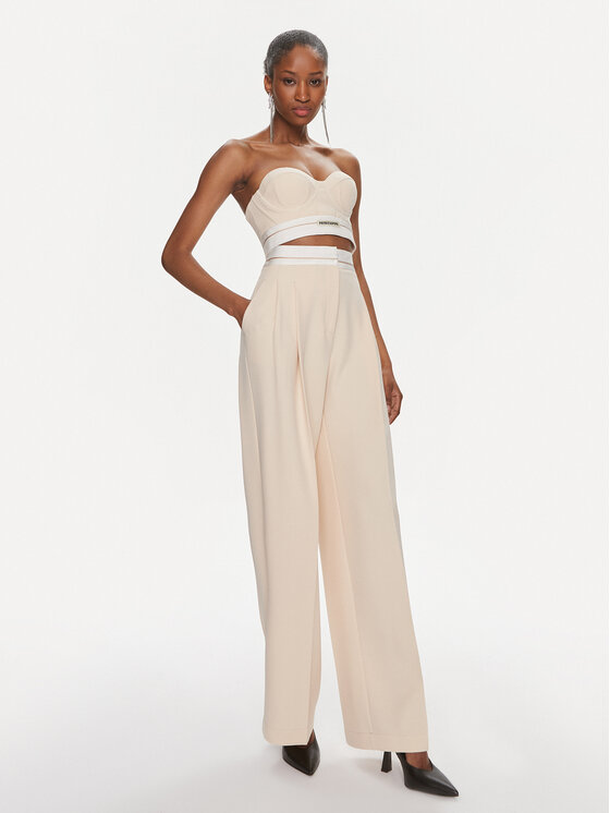 Patrizia Pepe Patrizia Pepe Pantaloni di tessuto 8P0576/A375-B788 Beige Regular Fit