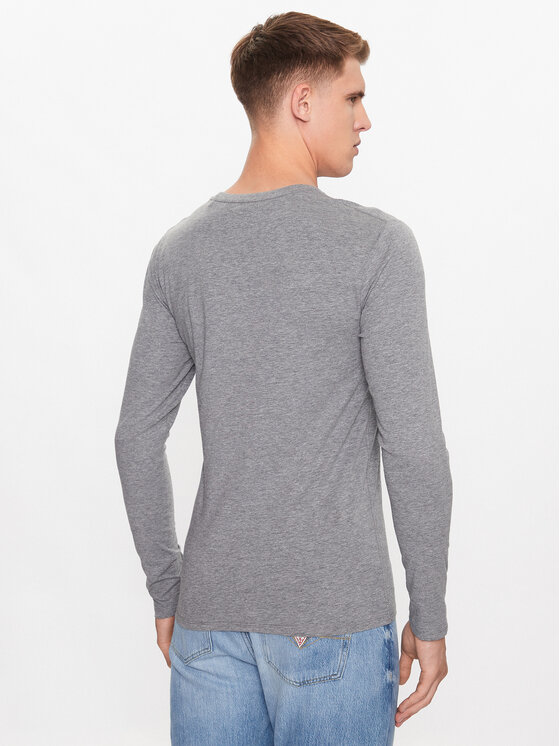 Guess Longsleeve M2YI28 J1314 Szary Slim Fit | Modivo.pl