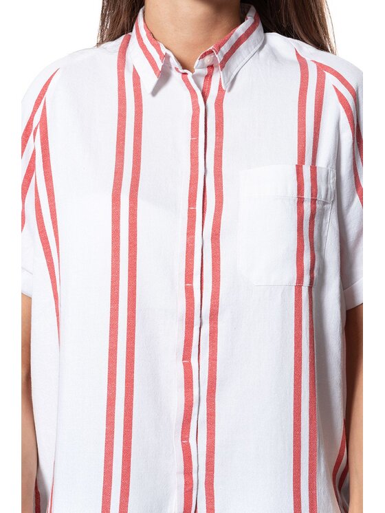 Wrangler Wrangler Koszula RAGLAN SS SHIRT Czerwony Regular Fit