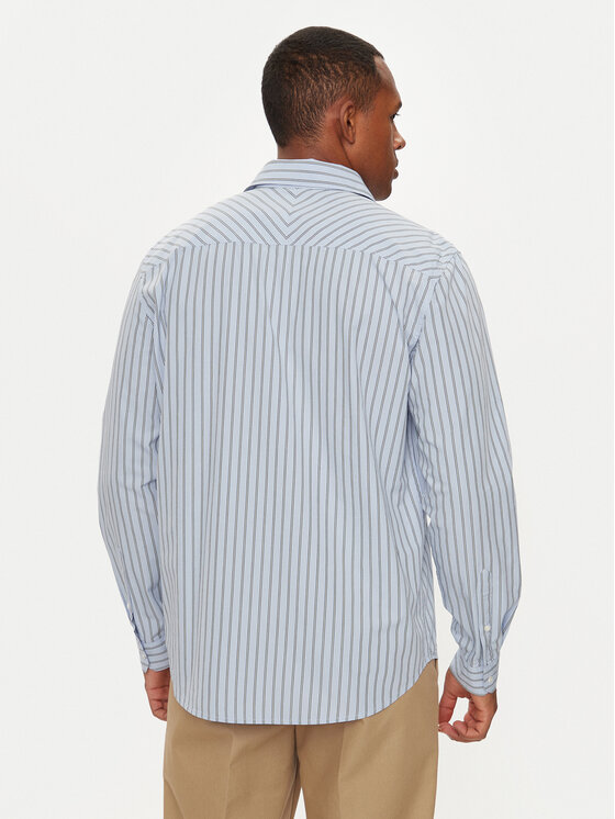 Sisley Sisley Koszula 5B8SSQ03T Niebieski Regular Fit