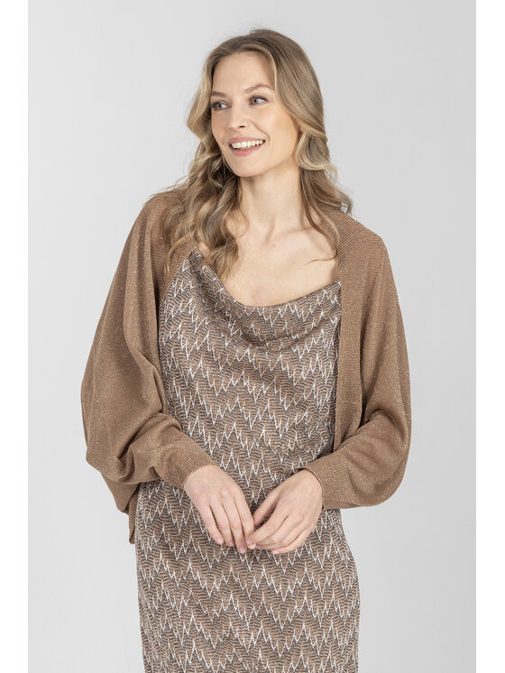Deni Cler Milano Deni Cler Milano Kardigan T-DC-U403-F2-20-71-1 Brązowy Regular Fit