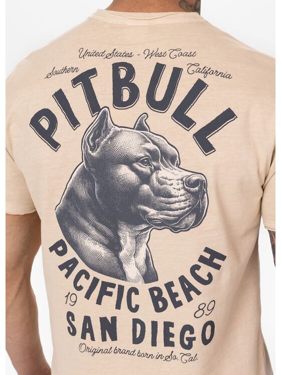 PITBULL PITBULL T-Shirt PACIFIC Beżowy Regular Fit