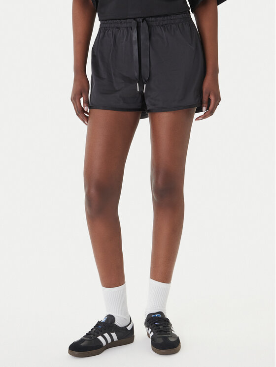 adidas Pantaloni scurți sport Pearl Jacquard KC7866 Negru Loose Fit