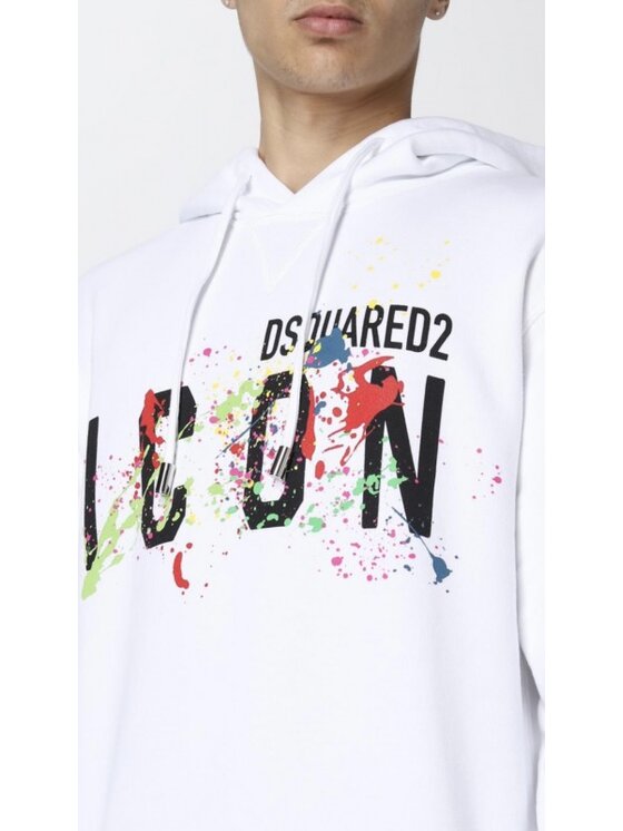Dsquared2 Dsquared2 Mikina S79GU0072 S25516 100 Bílá Regular Fit