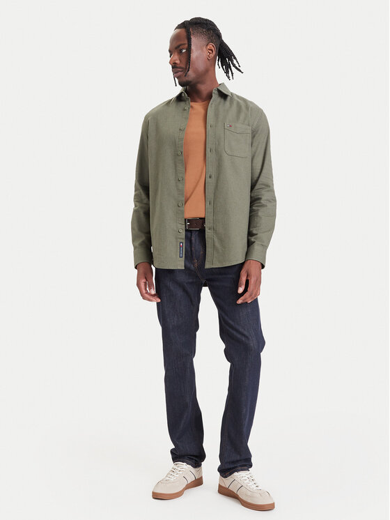 Tommy Jeans Tommy Jeans Πουκάμισο DM0DM23529 Πράσινο Regular Fit