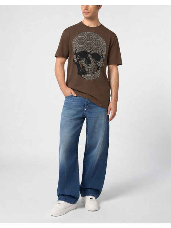 PHILIPP PLEIN PHILIPP PLEIN Tričko 31298 Hnedá Regular Fit