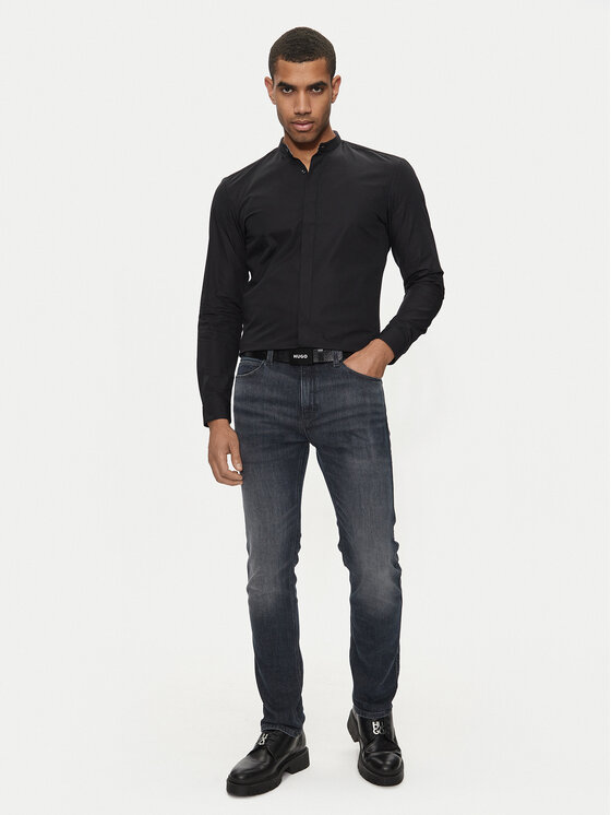 HUGO Hugo Hemd Kaleb 50519834 Schwarz Slim Fit