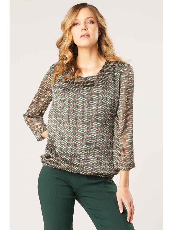 QUIOSQUE QUIOSQUE Halenka 19-TK-205 Zelená Regular Fit