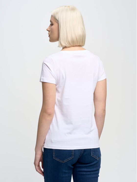 BIG STAR BIG STAR T-Shirt brunona_101 Biały Basic Fit