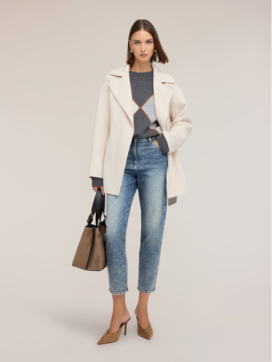 Motivi Motivi Cappotto invernale 0024W000153N011 Bianco Over Fit