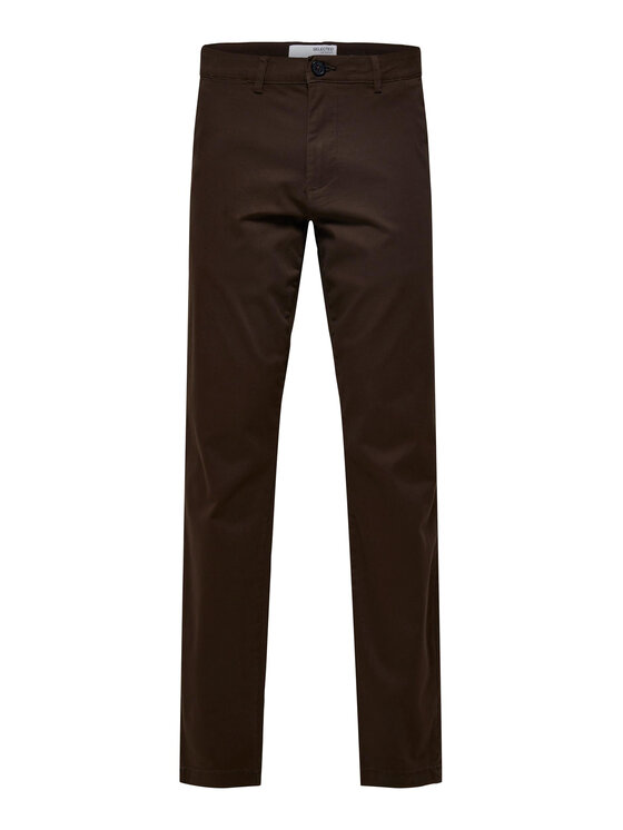 Selected Homme Selected Homme Chino nohavice 16087663 Hnedá Slim Fit
