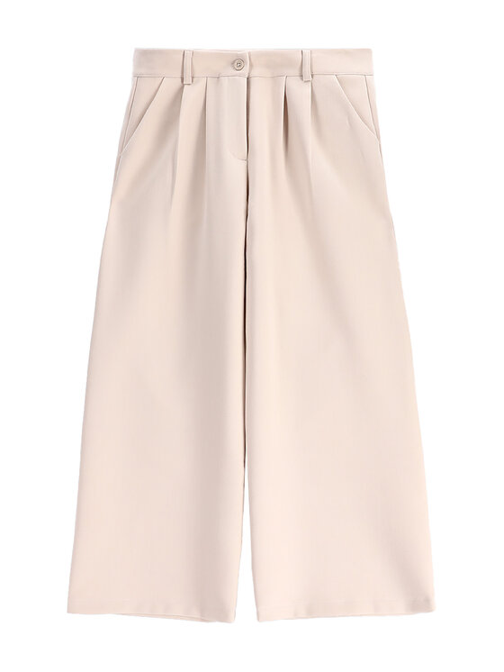 Coccodrillo Coccodrillo Riidest püksid WC5119101EJG Beež Wide Leg