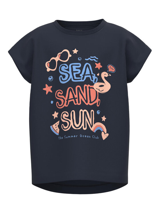 NAME IT NAME IT T-Shirt 13215037 Σκούρο μπλε Loose Fit