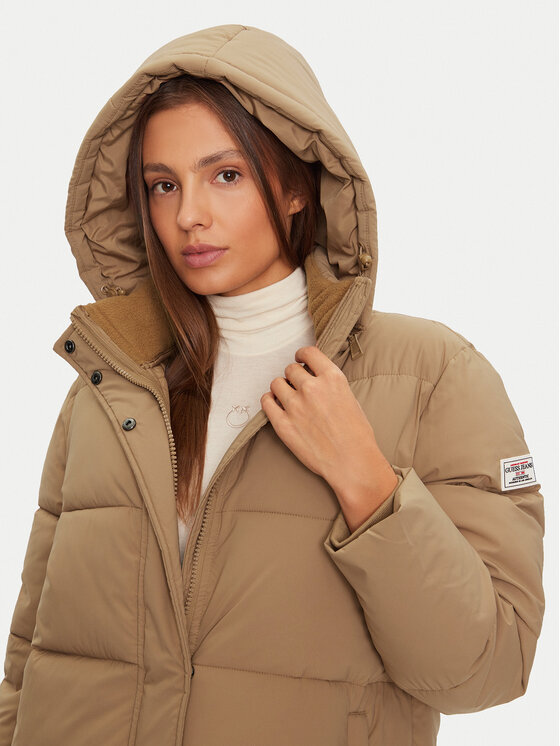 Guess Guess Zimní bunda W4BL26 WGII2 Béžová Regular Fit