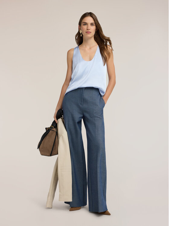 Motivi Motivi Pantaloni di tessuto P04QQ004822N004 Blu Over Fit
