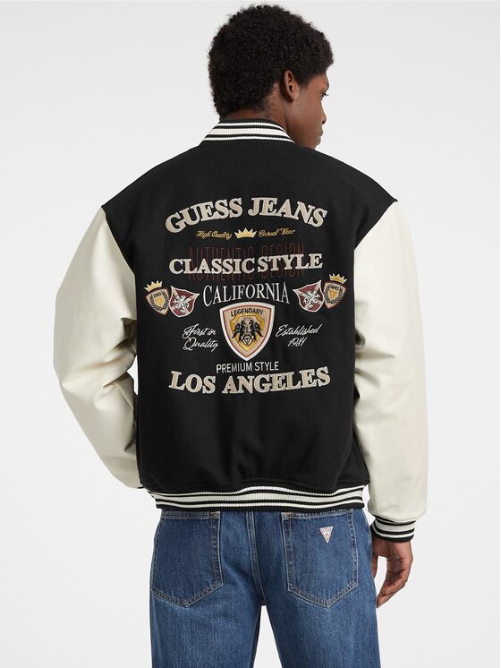 Guess Jeans Guess Jeans Bomber M5BL1E WEI02 Crna Regular Fit