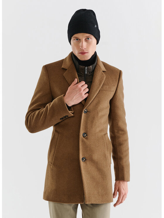 Pako Lorente Pako Lorente Płaszcz P23WF-7X-006 Brązowy Classic Fit