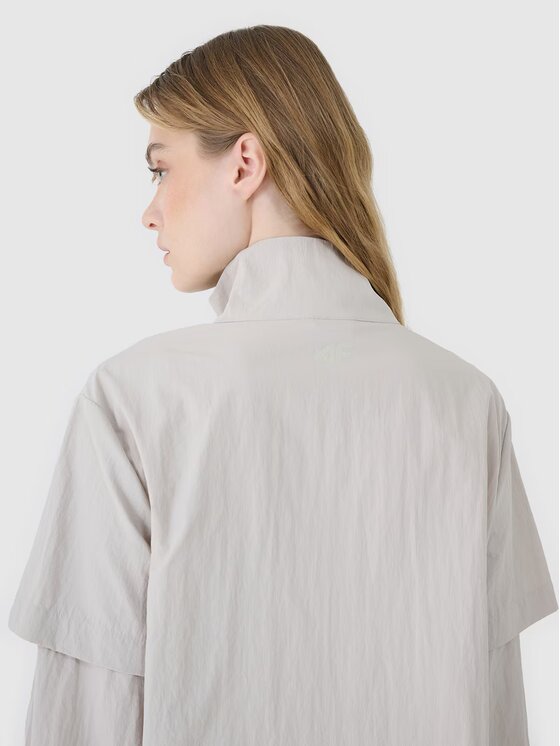 4F 4F Giacca a vento 4FWspring_summer_2025TJACF190 Beige chiaro Loose Fit