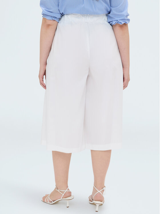 Fiorella Rubino Fiorella Rubino Pantaloni di tessuto P717L002527N011 Bianco A-Line Fit