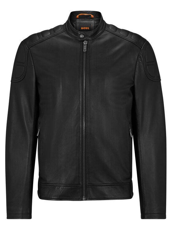 Boss Lederjacke 50505031 Schwarz Slim Fit | Modivo.de