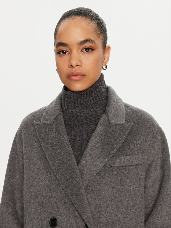 ViCOLO ViCOLO Cappotto di lana TS0020 Grigio Regular Fit