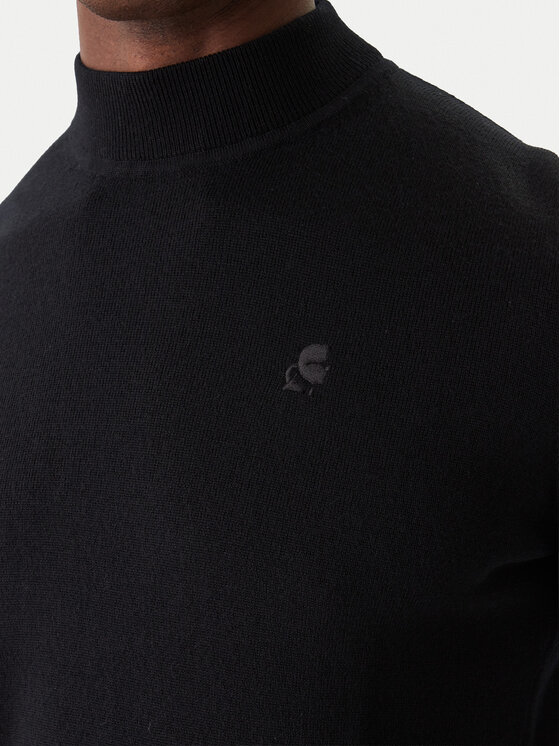 KARL LAGERFELD KARL LAGERFELD Rollkragenpullover 655002 554399 Schwarz Slim Fit