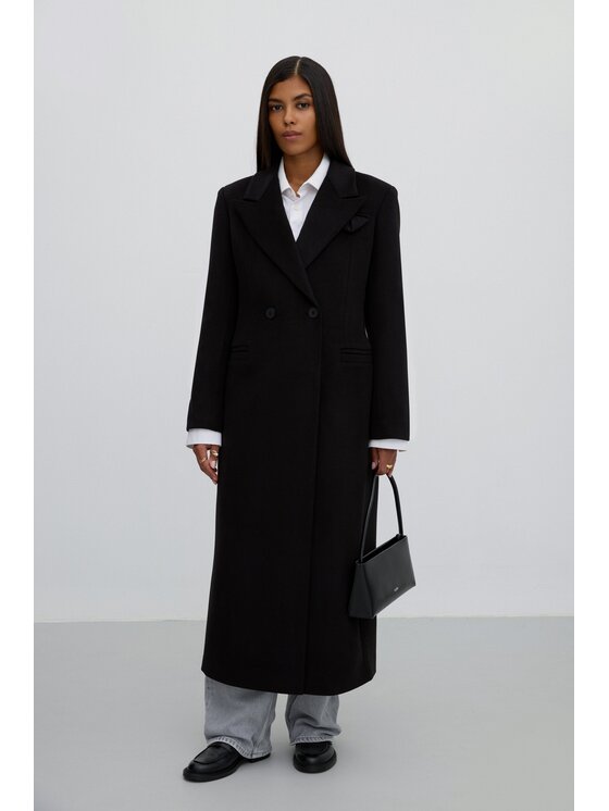 Estro Estro Kabát ER00118053 Černá Loose Fit