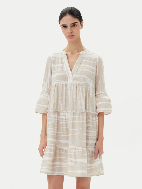 Vero Moda Vero Moda Nyári ruha Dicthe 10225127 Bézs Loose Fit