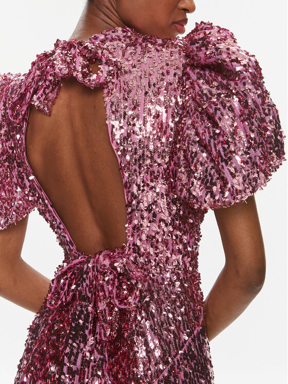 ROTATE ROTATE Koktel haljina 1118621099 Ružičasta Regular Fit