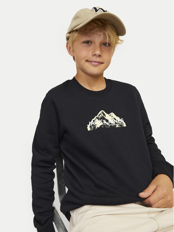 Jack&Jones Junior Jack&Jones Junior Jopa Mountain Logo 12263372 Črna Relaxed Fit