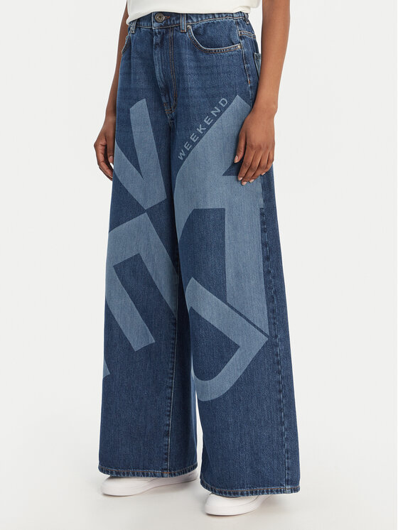 Weekend Max Mara Weekend Max Mara Jeans Vortice 2615181011 Blu scuro Wide Leg