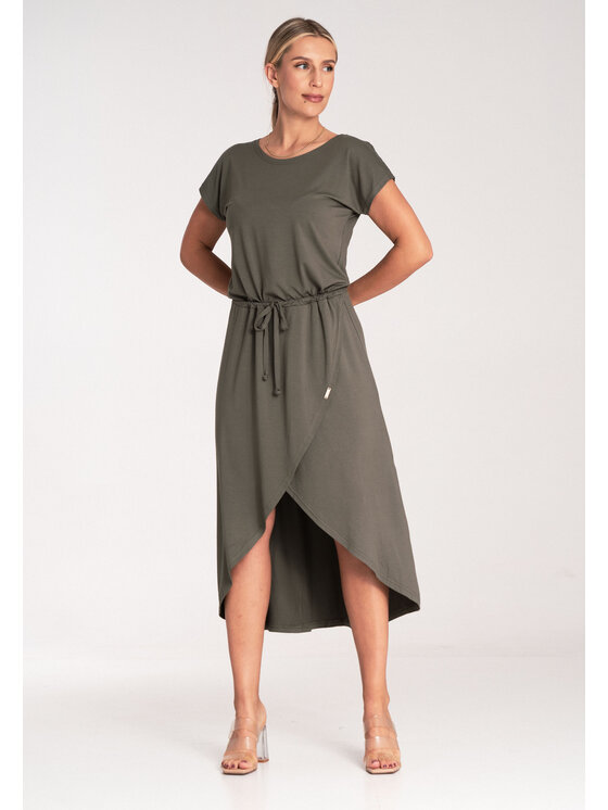 FIGL FIGL Každodenné šaty M1041 Zelená Basic Fit