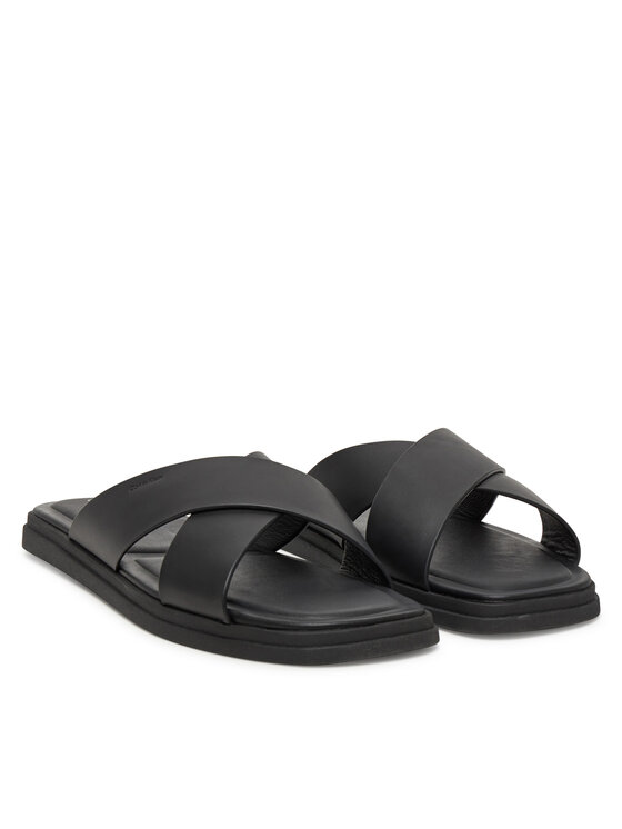 Calvin Klein Calvin Klein Şlapi Criss Cross Sandal HM0HM01737 Negru