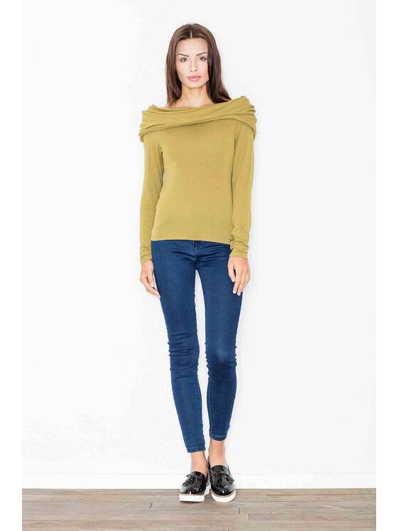 FIGL FIGL Blúzka M469 Kaki Regular Fit