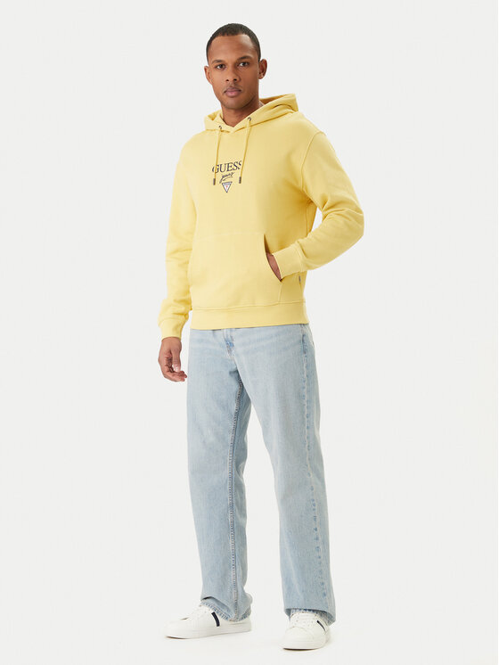 Guess Jeans Guess Jeans Pulóver M6RQ26 KCPR1 Sárga Regular Fit