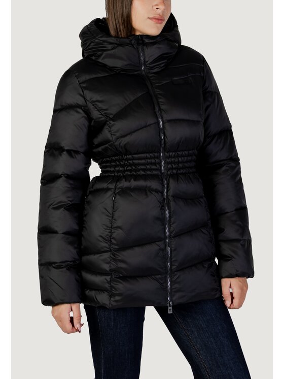 EA7 Emporio Armani EA7 Emporio Armani Giacca di pelle BOMBER JACKET Nero Egg Fit