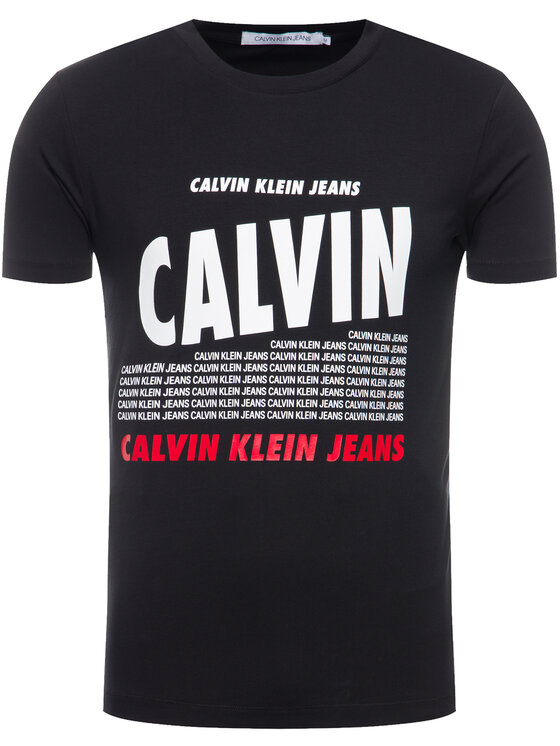 Calvin Klein Jeans Calvin Klein Jeans Tricou Band J30J314200 Negru Regular Fit