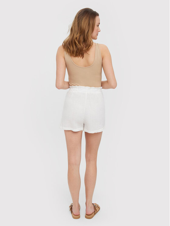 Vero Moda Vero Moda Šortky z materiálu Natali 10262930 Bílá Regular Fit
