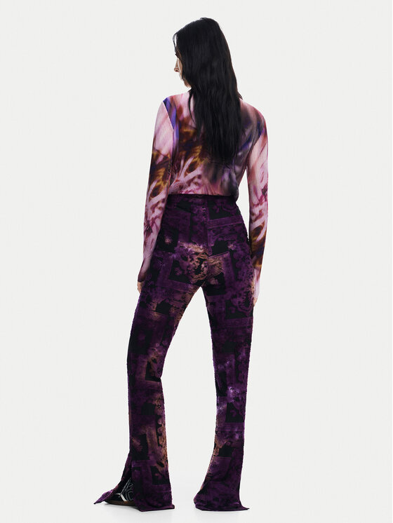 Desigual Desigual Pantaloni di tessuto Lua 24WWPK05 Viola Slim Fit