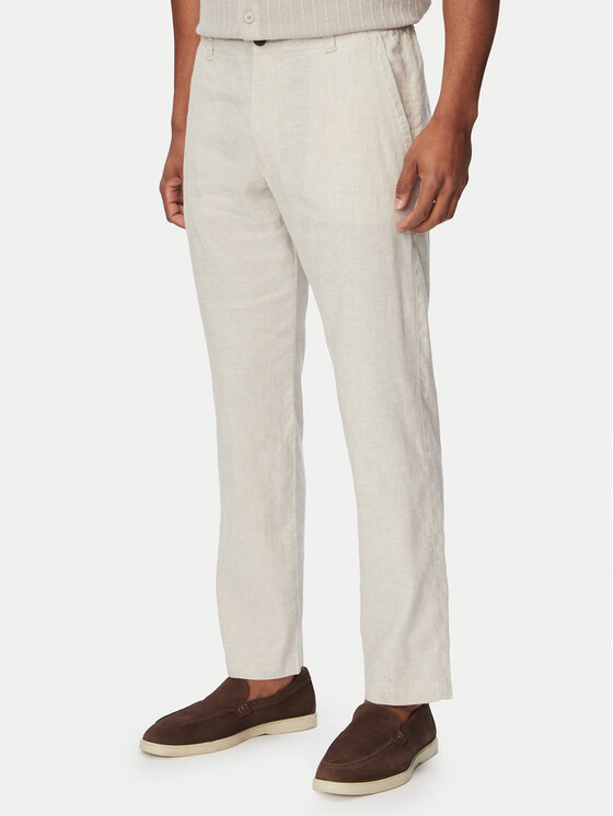 BOSS Chinosy Sanderson-L-3 50559595 Beżowy Regular Fit