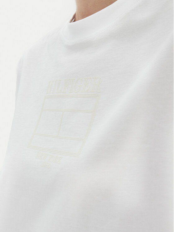 Tommy Hilfiger Tommy Hilfiger T-särk WW0WW45525 Valge Relaxed Fit
