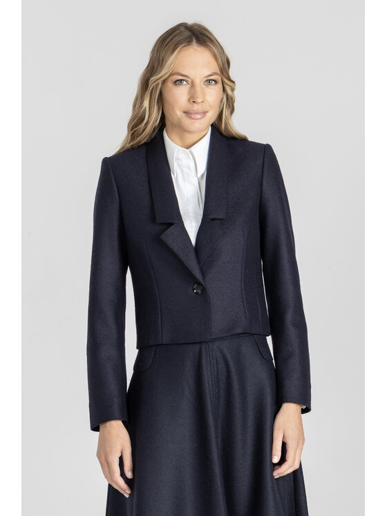 Deni Cler Milano Deni Cler Milano Marynarka W-DC-6068-E5-F6-58-1 Granatowy Regular Fit