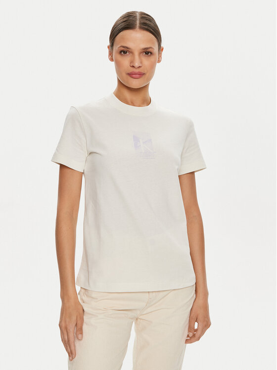 Calvin Klein Jeans Calvin Klein Jeans Marškinėliai Diffused J20J223908 Smėlio Regular Fit
